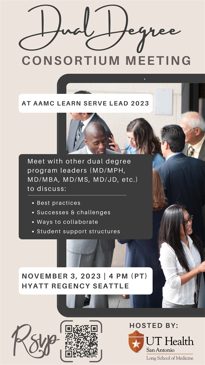 Meeting flyer for Dual Degree programs